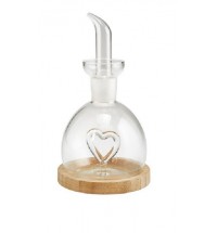 BRANDANI OLIERA LOVE VETRO CON BASE BAMBOO NATURALE