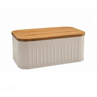 BRANDANI PORTAPANE AVORIO METAL CON TAGLIERE BAMBOO