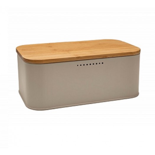 BRANDANI PORTAPANE TORTORA METAL CON TAGLIERE BAMBOO