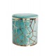 BRANDANI POUF TIFFANY VELLUTO CON TRAMA ORO METAL