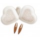 BRANDANI ANTIPASTIERA FARFALLA CAMPO AI FIORI PORCELLA CON 2 FORCHETTINE BAMBOO
