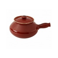 BRANDANI PATATIERA CASTAGNERA CON COPERCHIO ROSSA TERRACOTTA DA FUOCO