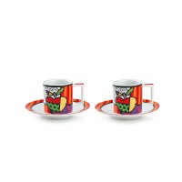 EGAN Set 2 Tazzine Caffè con Piattino Britto Mela 90 Ml