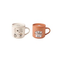 BRANDANI MUG GATTI NEW BONE CHINA SET 2 PZ CON COPERCHIO