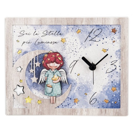 BONGELLI PREZIOSI ANGELI DEI SOGNI OROLOGIO SVEGLIA ANGELO STELLA