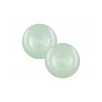 BRANDANI PIATTINO ARES ACQUAMARINA SET 2 PEZZI VETRO CM D 21