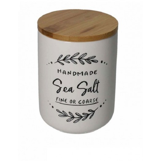 BRANDANI   BARATTOLO SALT NEW BONE CHINA CON TAPPO IN BAMBU'