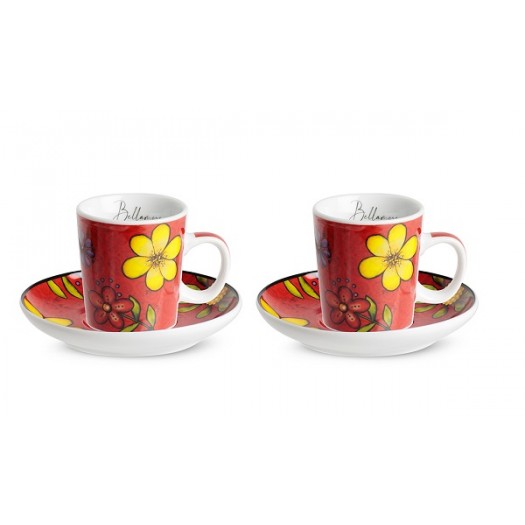 EGAN Set 2 tazze caffè Bellamore Rosso ML 100