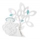 BONGELLI ALBERO AMGELO 10X10 CM BIANCO E CELESTE