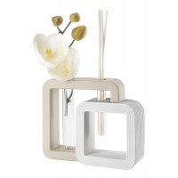 BONGELLI VASO PROFUMATORE QUADRO 27X23 CM NOCCIOLA E BIANCO