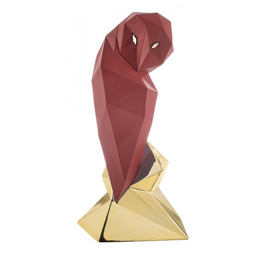 BONGELLI GUFO STILIZZATO H 16 CM ROSSO