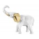 BONGELLI ELEFANTE STILIZZATO 27X32 BIANCO E ORO