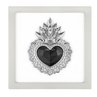 BONGELLI QUADRETTO EX VOTO 17X17 ARGENTO/NERO