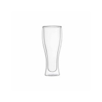 BRANDANI BICCHIERE BIRRA DOUBLE WALL GLASS SET 2 PZ VETRO