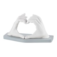BONGELLI PREZIOSI mani cuore bianche  con base carta da zucchero 16X9