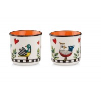 EGAN Set 2 Bicchierini Cocoricò Arancio ML 80