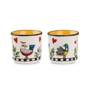 EGAN Set 2 Bicchierini Cocoricò Giallo ML 80
