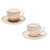 BRANDANI TAZZINA CAFFE RICCIOLI DI FATA SET 2 PZ PORCELLANA