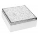 BONGELLI PREZIOSI COFANETTO BAROCCO 17X17 BIANCO E ARGENTO
