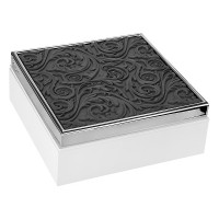BONGELLI PREZIOSI COFANETTO BAROCCO 17X17 NERO E ARGENTO