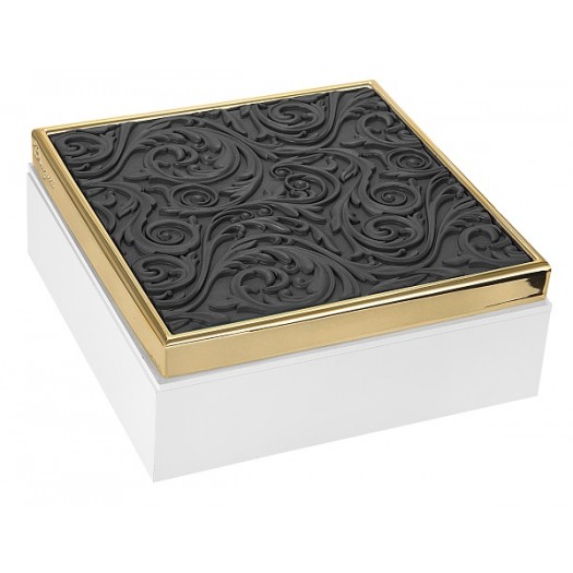 BONGELLI PREZIOSI COFANETTO BAROCCO 17X17 NERO E ORO