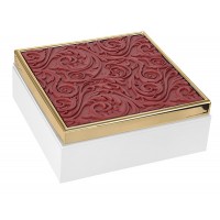 BONGELLI PREZIOSI COFANETTO BAROCCO 17X17 ROSSA E ORO