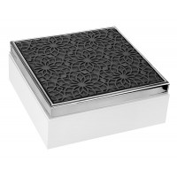 BONGELLI PREZIOSI COFANETTO 17X17 NERO E ARGENTO
