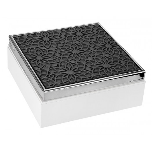 BONGELLI PREZIOSI COFANETTO 17X17 NERO E ARGENTO