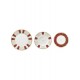 BRANDANI TAVOLA 18 PZ GOLDEN EYE RED PORCELLANA