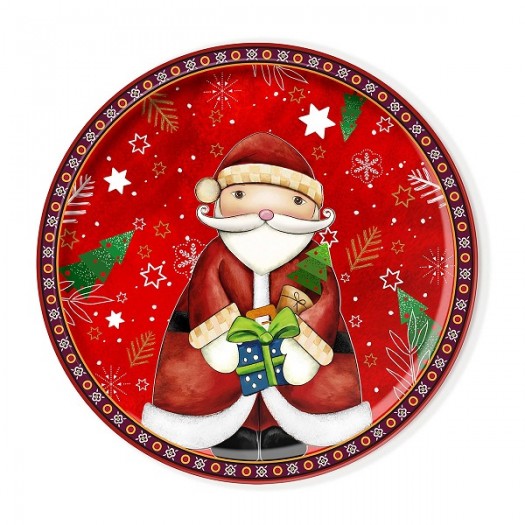 EGAN PIATTO PANETTONE BABBO NATALE