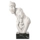 BONGELLI SCULTURA FAMIGLIA FACE BIANCA H. 39 CM BASE MARMO NERO