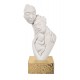 BONGELLI SCULTURA FAMIGLIA FACE BIANCA H. 27 CM BASE ORO