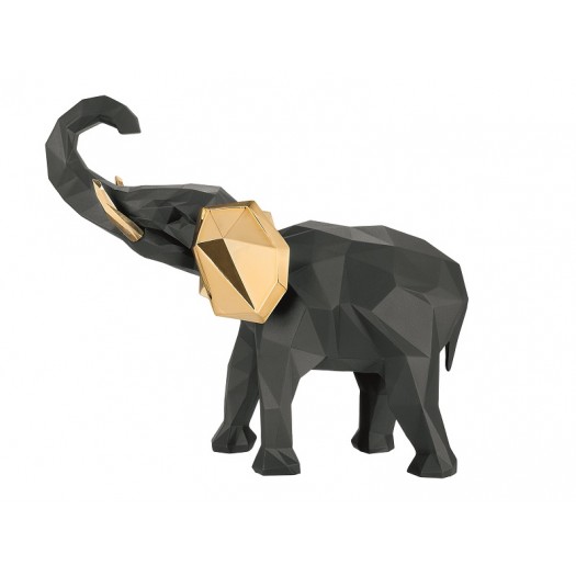 BONGELLI SCULTURA ELEFANTE STILIZZATO MODERN ANIMAL 17X14 CM NERO