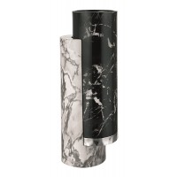 BONGELLI VASO MARMO H.35 CM ARGENTO