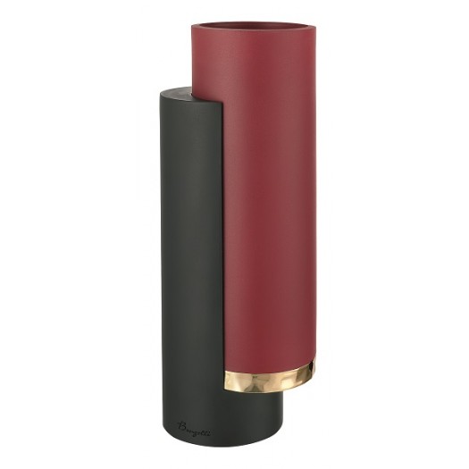 BONGELLI VASO H 35 CM ROSSO , NERO E ORO