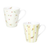 BRANDANI MUG POLLINE GIALLO SET 2 PZ NEW BONE CHINA