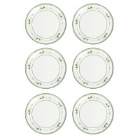 BRANDANI PIATTINO PANE & PASTRY FLORA SET 6 PZ NEW BONE CHINA
