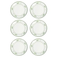 BRANDANI PIATTINO PANE & PASTRY FLORA SET 6 PZ NEW BONE CHINA