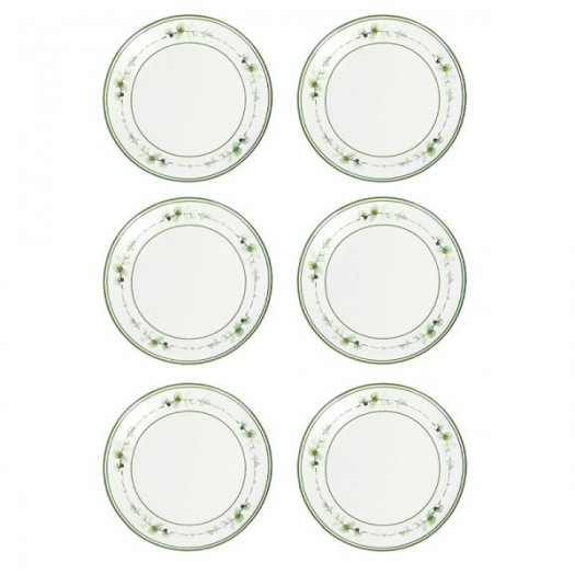 BRANDANI PIATTINO PANE & PASTRY FLORA SET 6 PZ NEW BONE CHINA