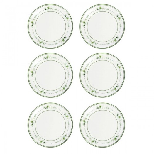 BRANDANI PIATTINO PANE & PASTRY FLORA SET 6 PZ NEW BONE CHINA