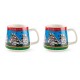 Set 2 Mug Laurel Burch Jungle Azzurre