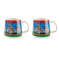 Set 2 Mug Laurel Burch Jungle Azzurre