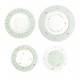 BRANDANI TAVOLA 18 PZ POLLINE VERDE NEW BONE CHINA