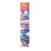 CALISTI Quadro LEGNO Cementite Calisti quattro Stagioni cm. 30x7 - INVERNO