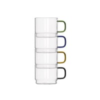 BRANDANI TAZZINA BRIDGE IMPILABILE COLORI ASSORTITI SET 4 PZ VETRO