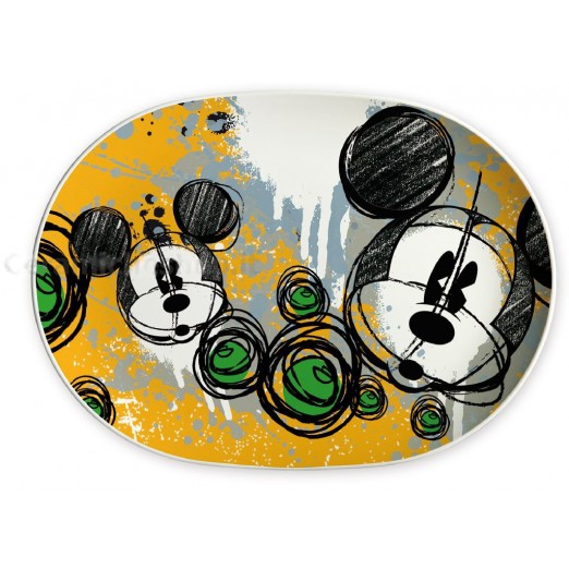 Vassoio Disney Topolino Mickey Mouse ovale in melamina Egan