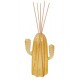 BRANDANI DIFFUSORE DI FRAGRANZA CACTUS GIALLO VETRO C/BASTONCINI FIBER WOOD