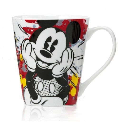 Mug Disney Mickey Mouse Rosso e Giallo Porcellana Egan Topolino