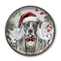 EGAN Piatto Panettone Natale Cane D.31