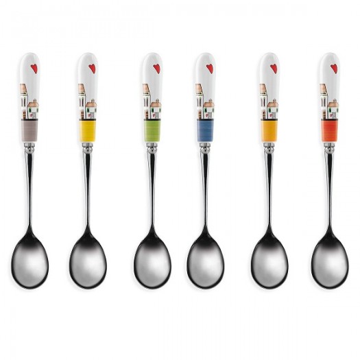 EGAN Set 6 Cucchiaini Le Casette